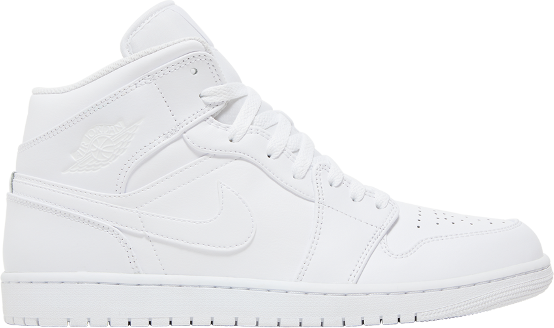 Air jordan 1 mid triple white shop