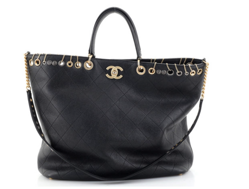 Chanel Black Caviar Tote w/Grommets 