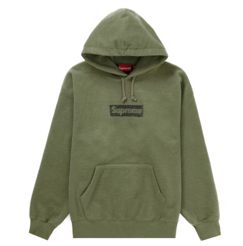 Supreme green outlet box logo hoodie