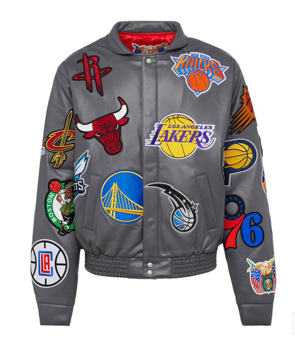 LOS ANGELES LAKERS 2020 CHAMPIONSHIP WOOL & LEATHER JACKET Royal blue