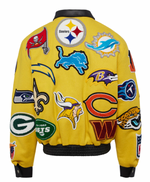 Jeff Hamilton NFL Wool Collage - Yellow