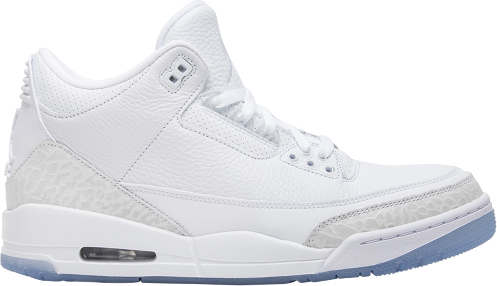 All white retro 3s on sale