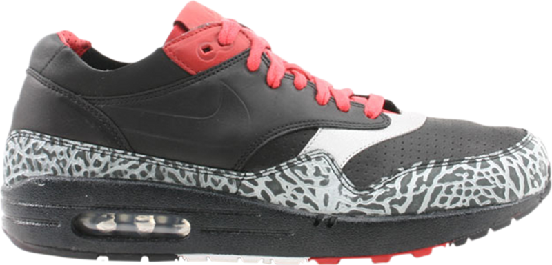 Air Max 1 NL Premium 'Elephant Print - Black Varsity Red' - 313227 001