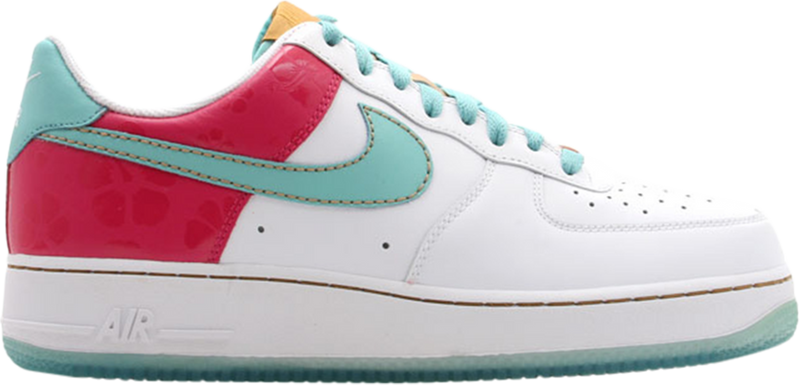 White aqua fuschia hot sale air force 1