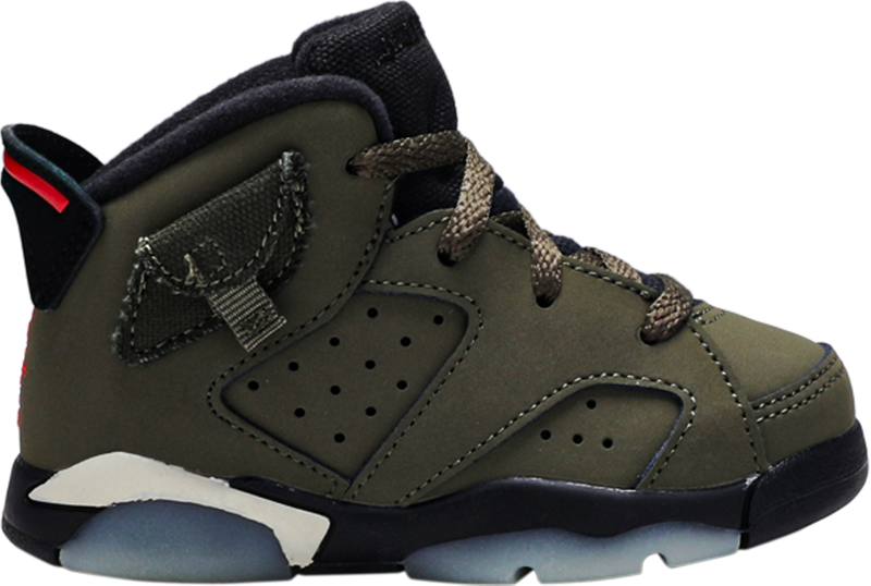 Travis Scott x Air Jordan 6 Retro Toddler Size 'Olive' - CQ3567 200