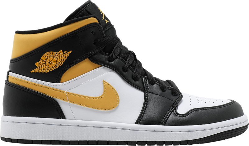 Air jordan 1 mid black deals yellow