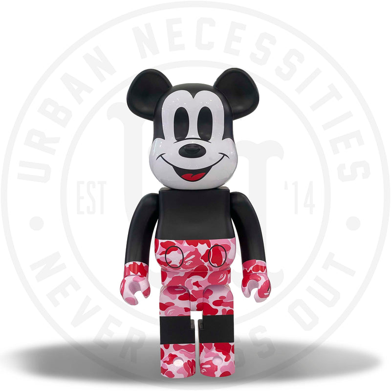 Bearbrick BAPE Mickey Mouse 1000% Black/Red Camo