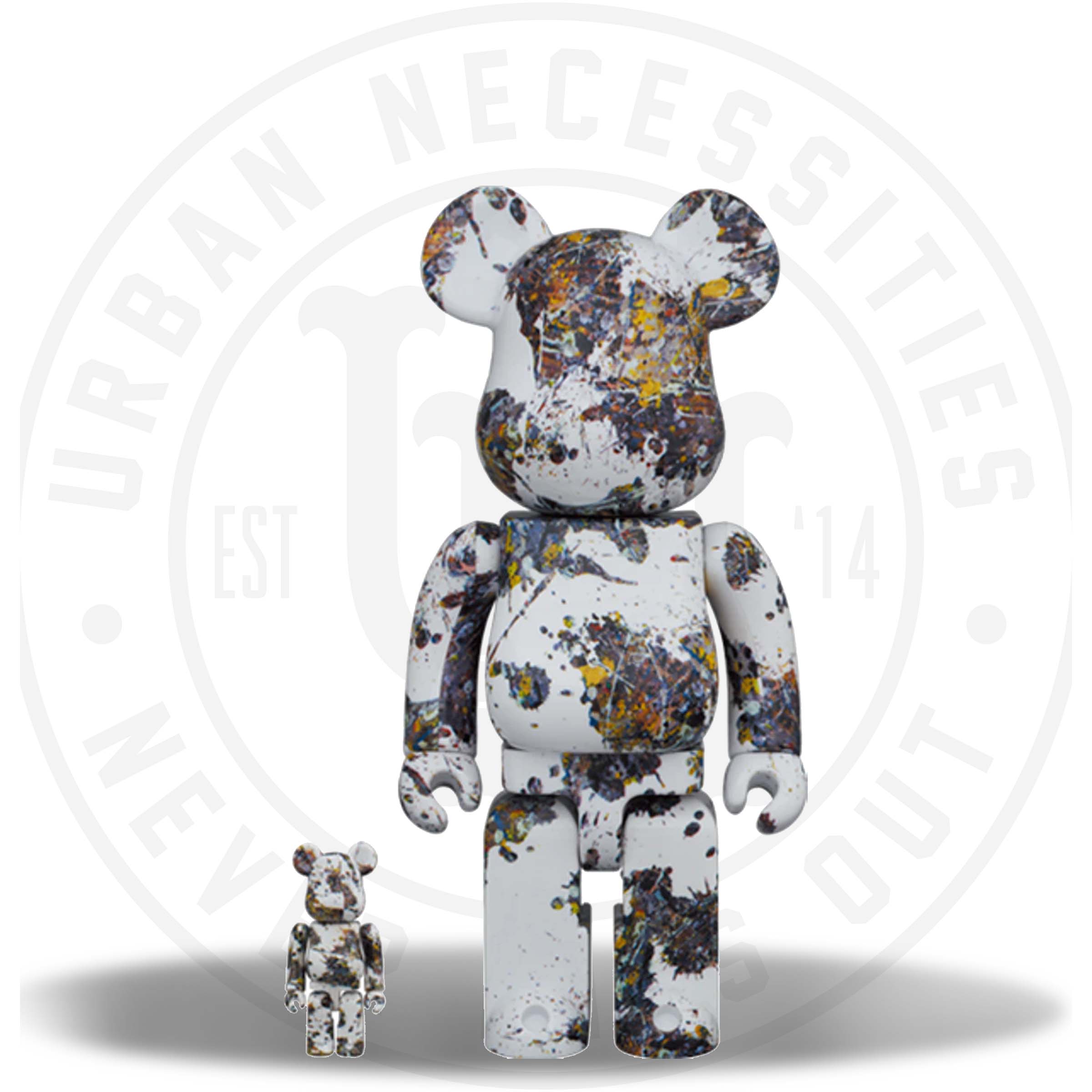 Bearbrick Jackson Pollock Studio (Splash) 100% & 400% Set