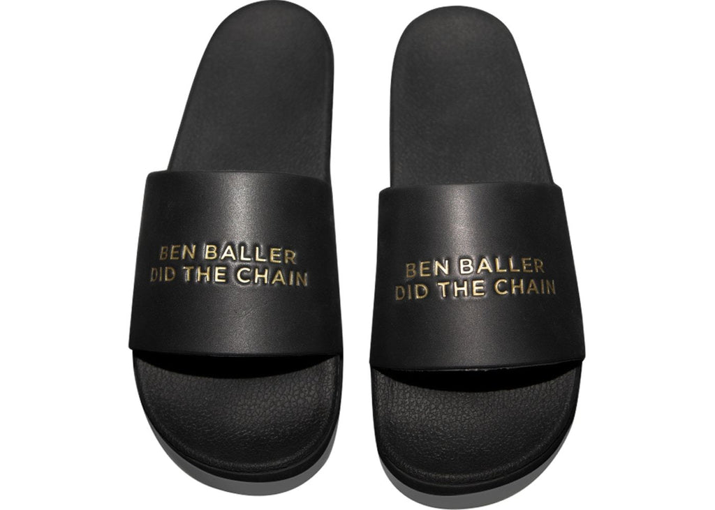 Straye 'Ben Baller Did The Chain' Slide Black/Gold