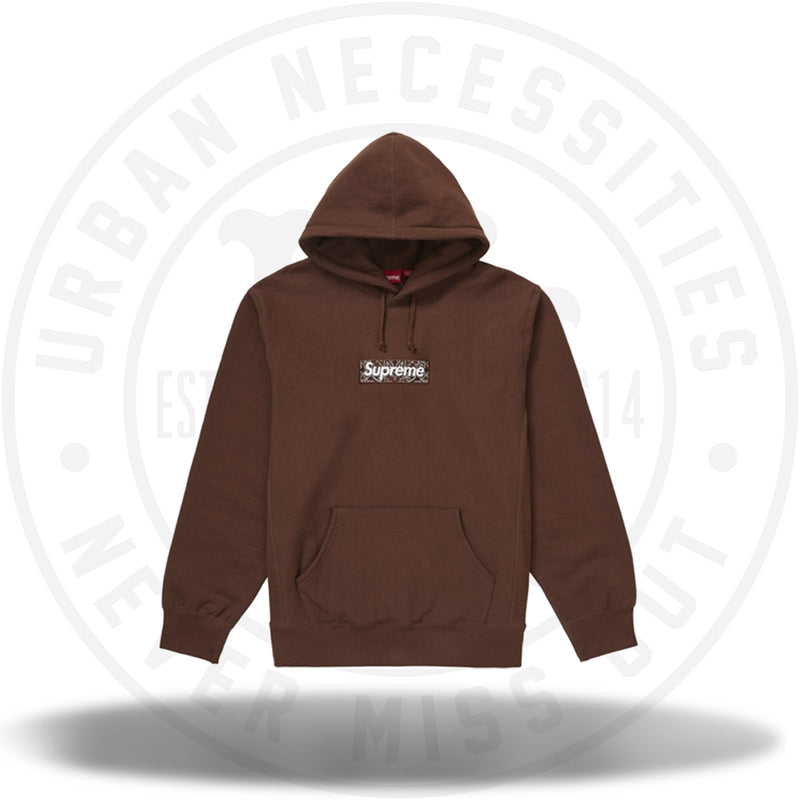 Supreme Bandana Box Logo Hooded Sweatshirt Dark Brown – Urban ...