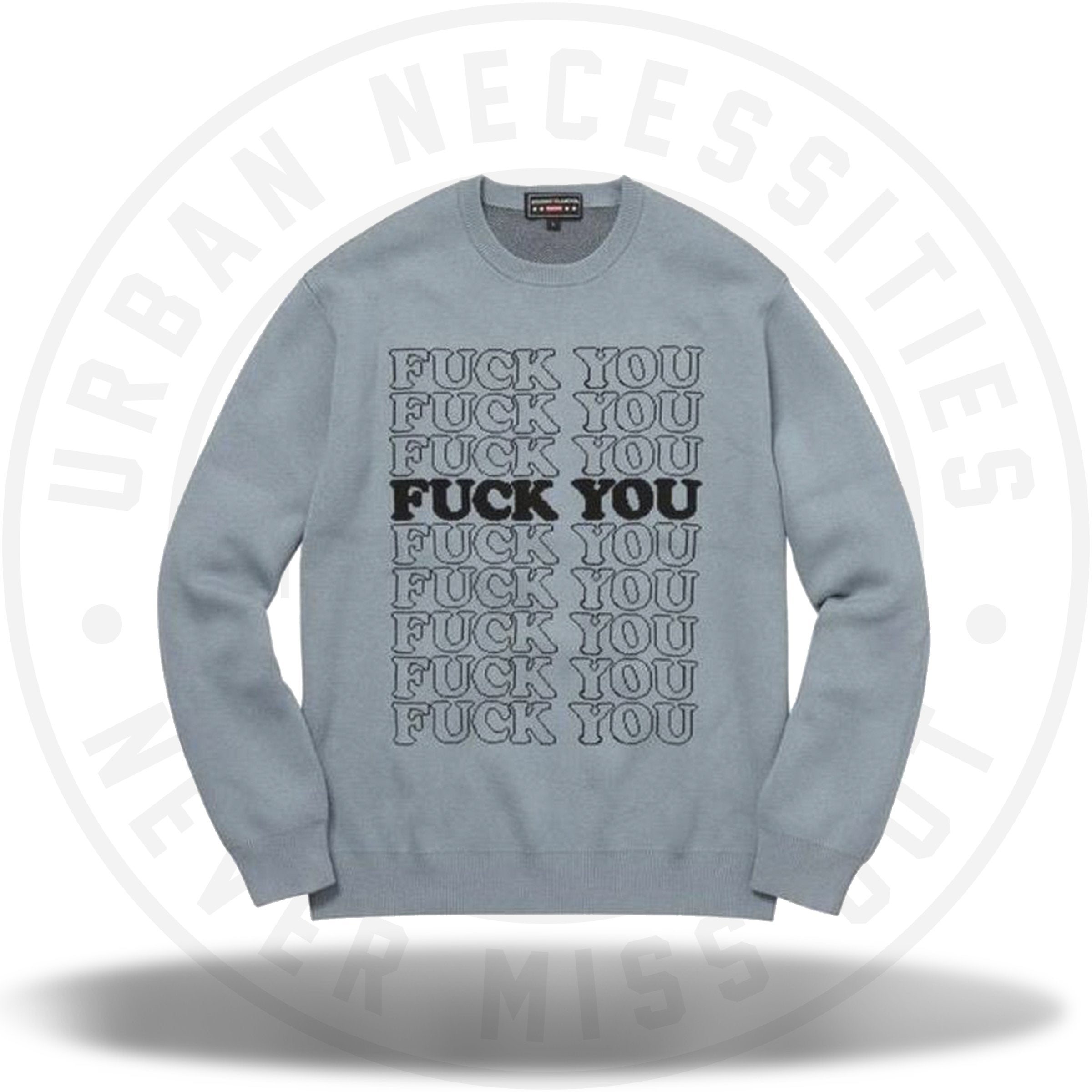 Supreme Hysteric Glamour Fuck You Sweater Light Blue – Urban