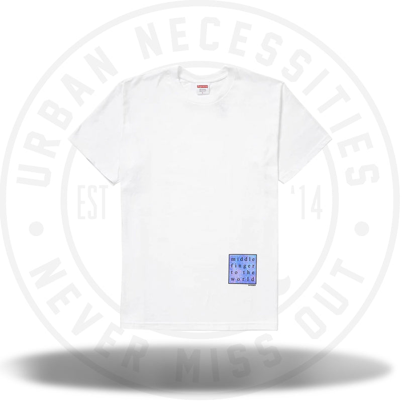 Supreme Middle Finger to the World Tee White