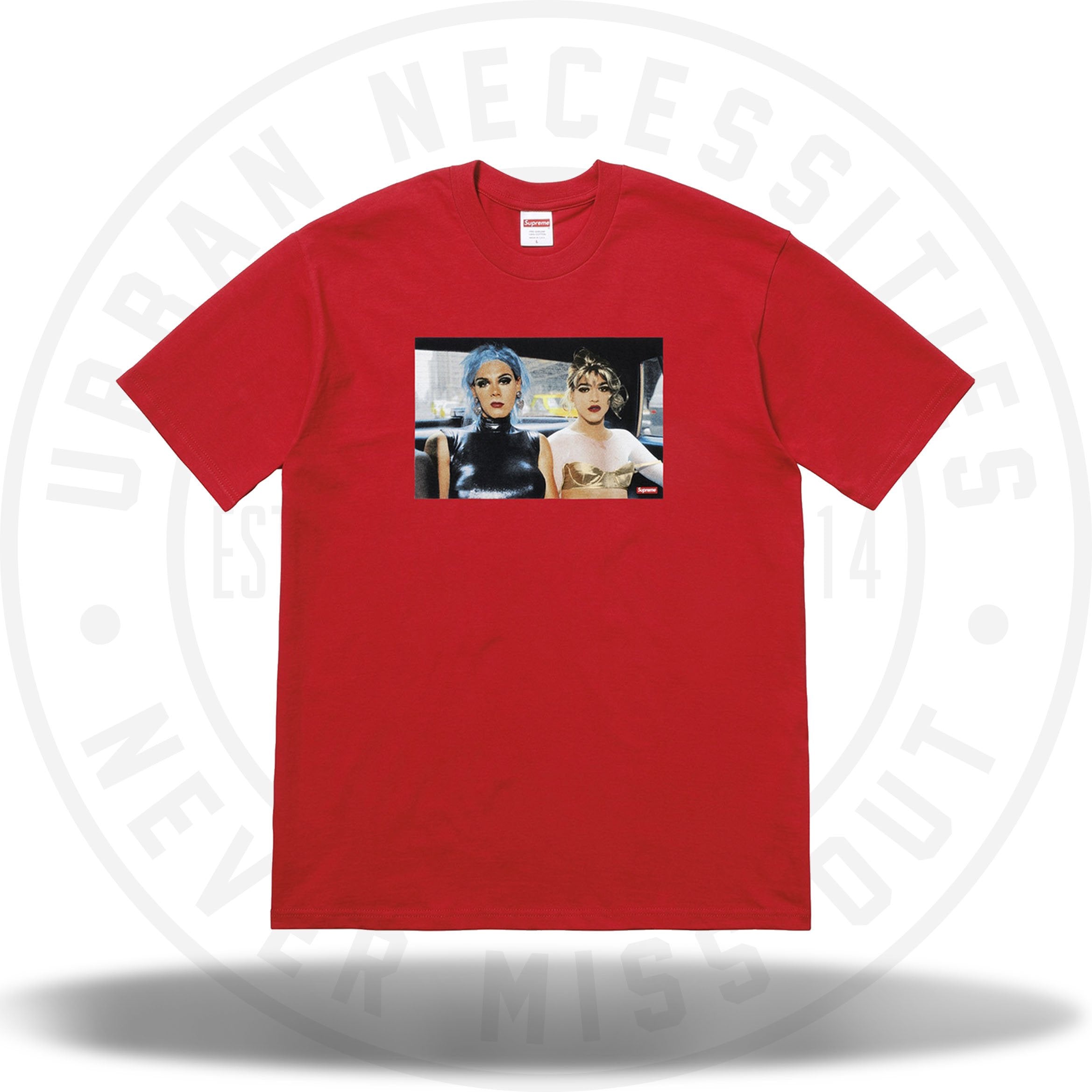 Supreme Nan Goldin Misty and Jimmy Paulette Tee Red