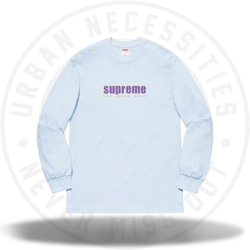 Supreme The Real Shit L/S Tee Light Blue SS19