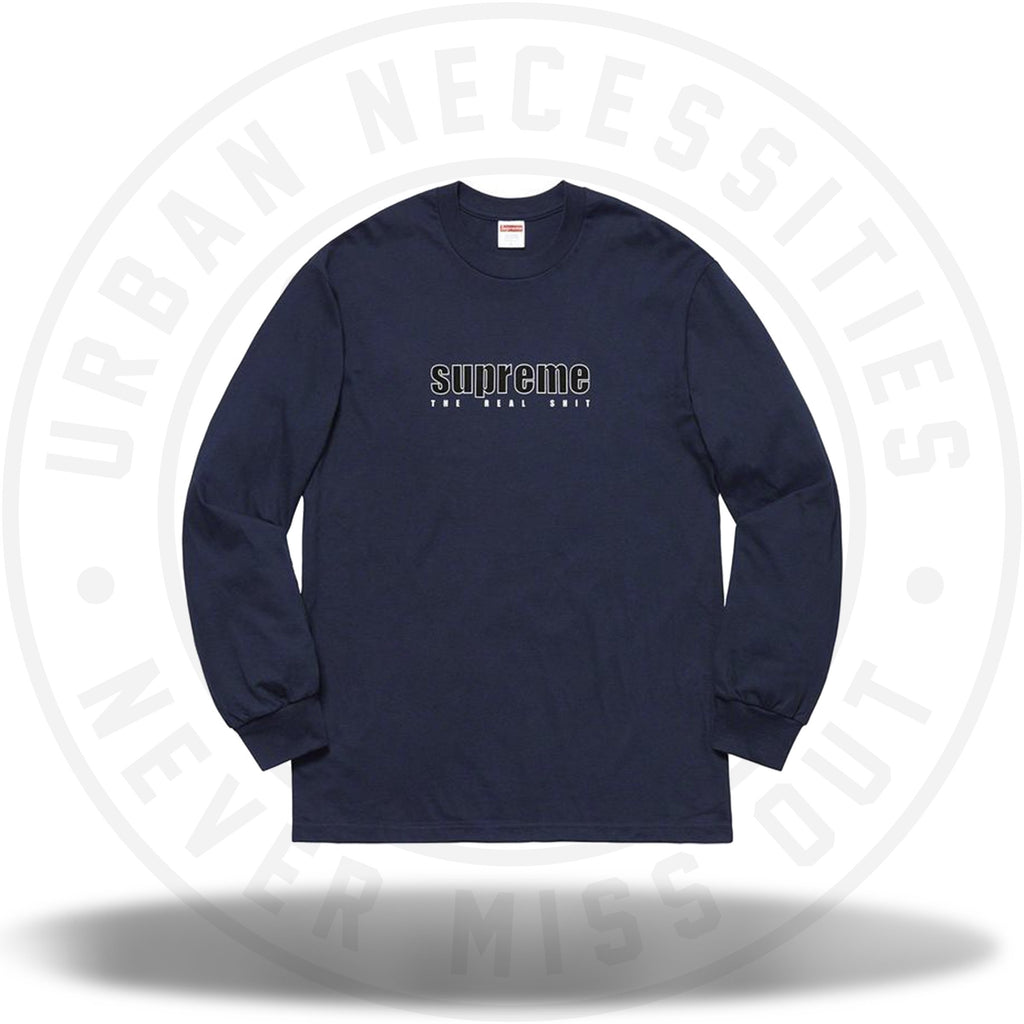 Supreme The Real Shit L/S Tee Navy SS19