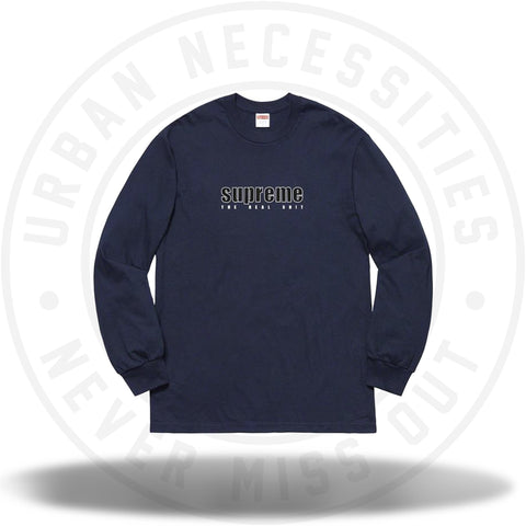 Supreme The Real Sh*t Longsleeve Tee Large Navy SS19