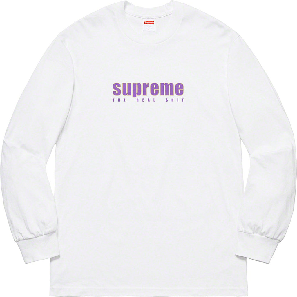 Supreme The Real Shit L/S Tee White SS19