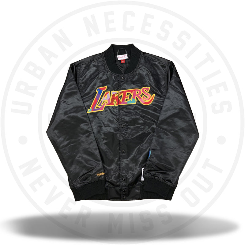 Takashi Murakami ComplexCon x LA Lakers Mitchell and Ness Satin Jacket Black