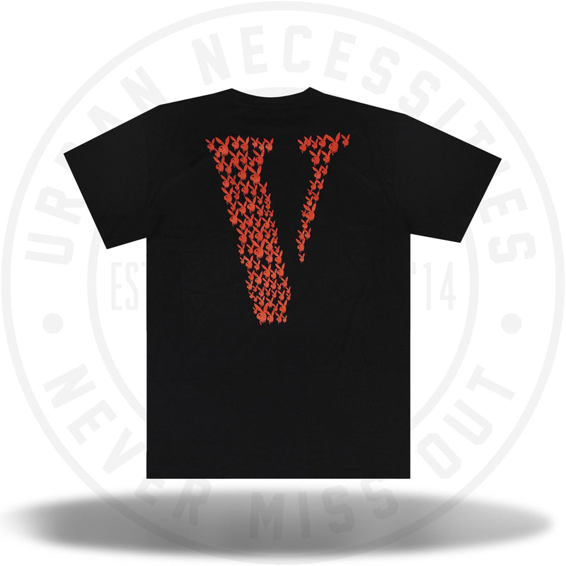 Vlone x Playboy Bunny T-Shirt 'Black/Red'-Urban Necessities